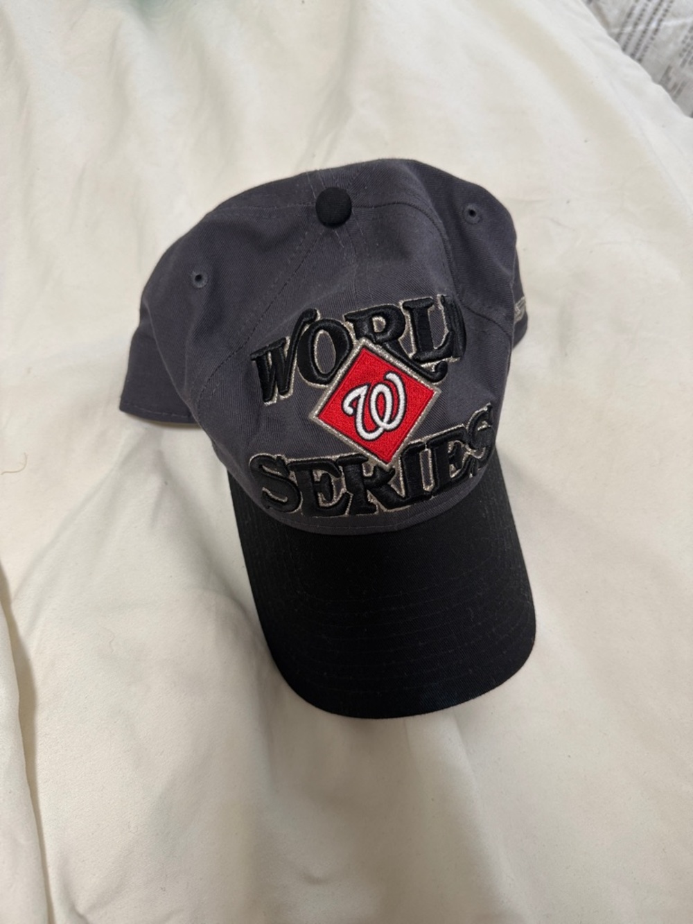 Washington Nationals 2019 World Series Embroidered Baseball Cap - Gray/Black